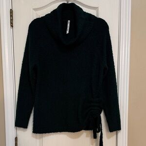 Leo & Nicole Women's Dark Green Sweater with Cowl Neck